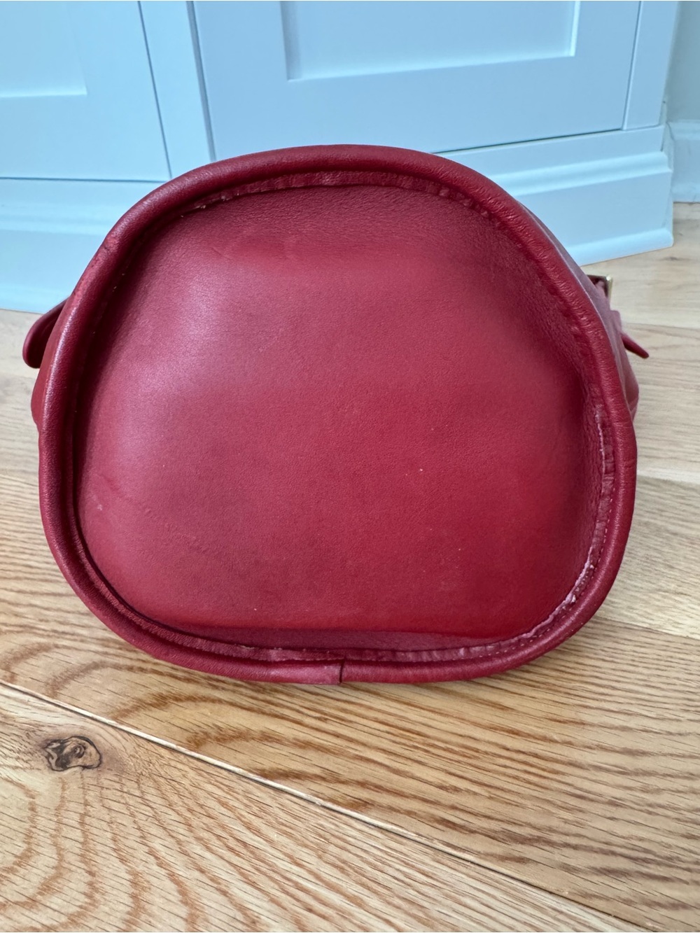 Vintage Coach Helen’s Legacy 9953 Red Leather Duffle Bucket Bag - Picture 8 of 14